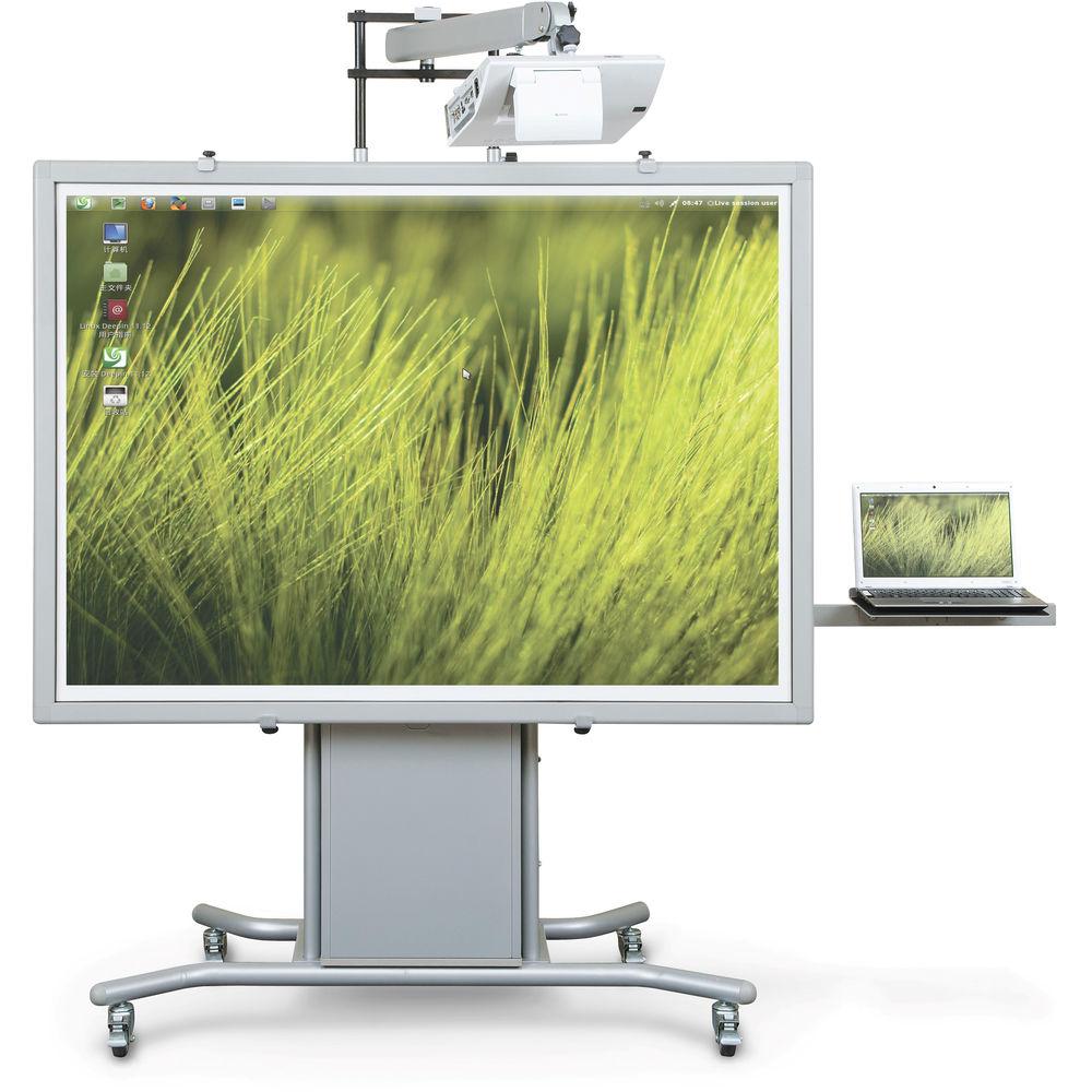 Balt iTeach 2 Mobile Electric IWB Stand with Cart and Super Short Throw Projector Arm