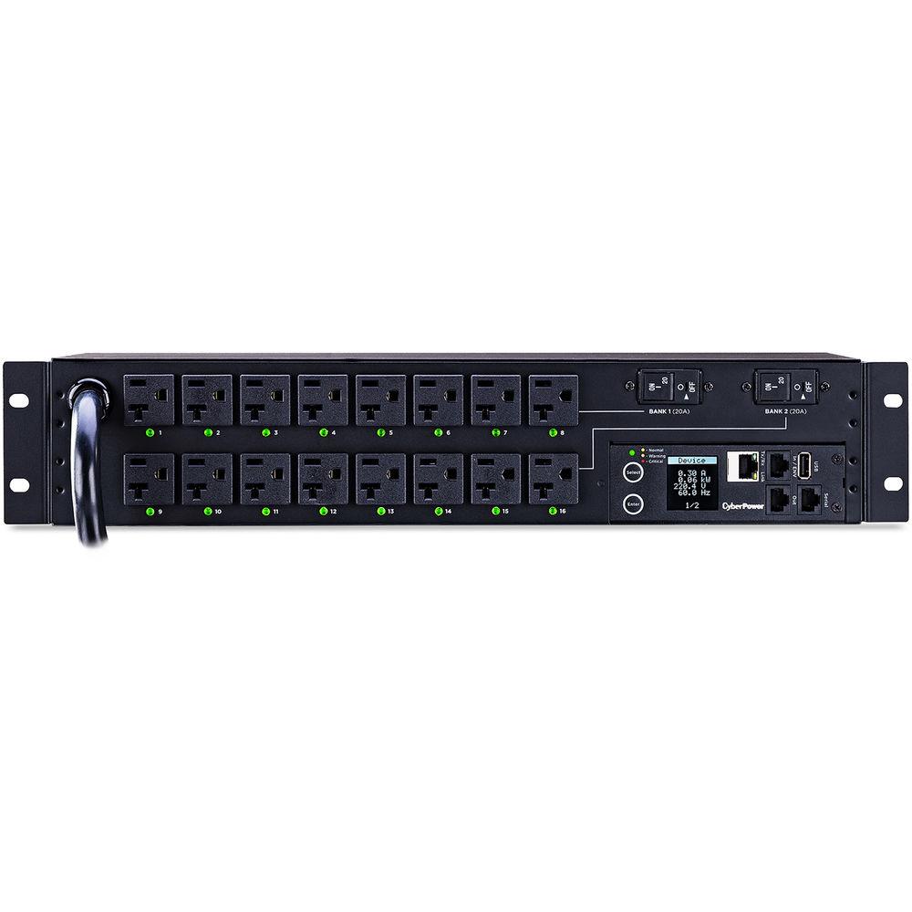 CyberPower Switched PDU 30A 120V Nema L5-30P Input 16 Nema 5-20R Output 12