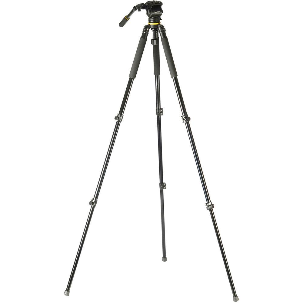 ProAm USA Pro Extendable Leg Bowl Tripod And Dampened Fluid Head Set