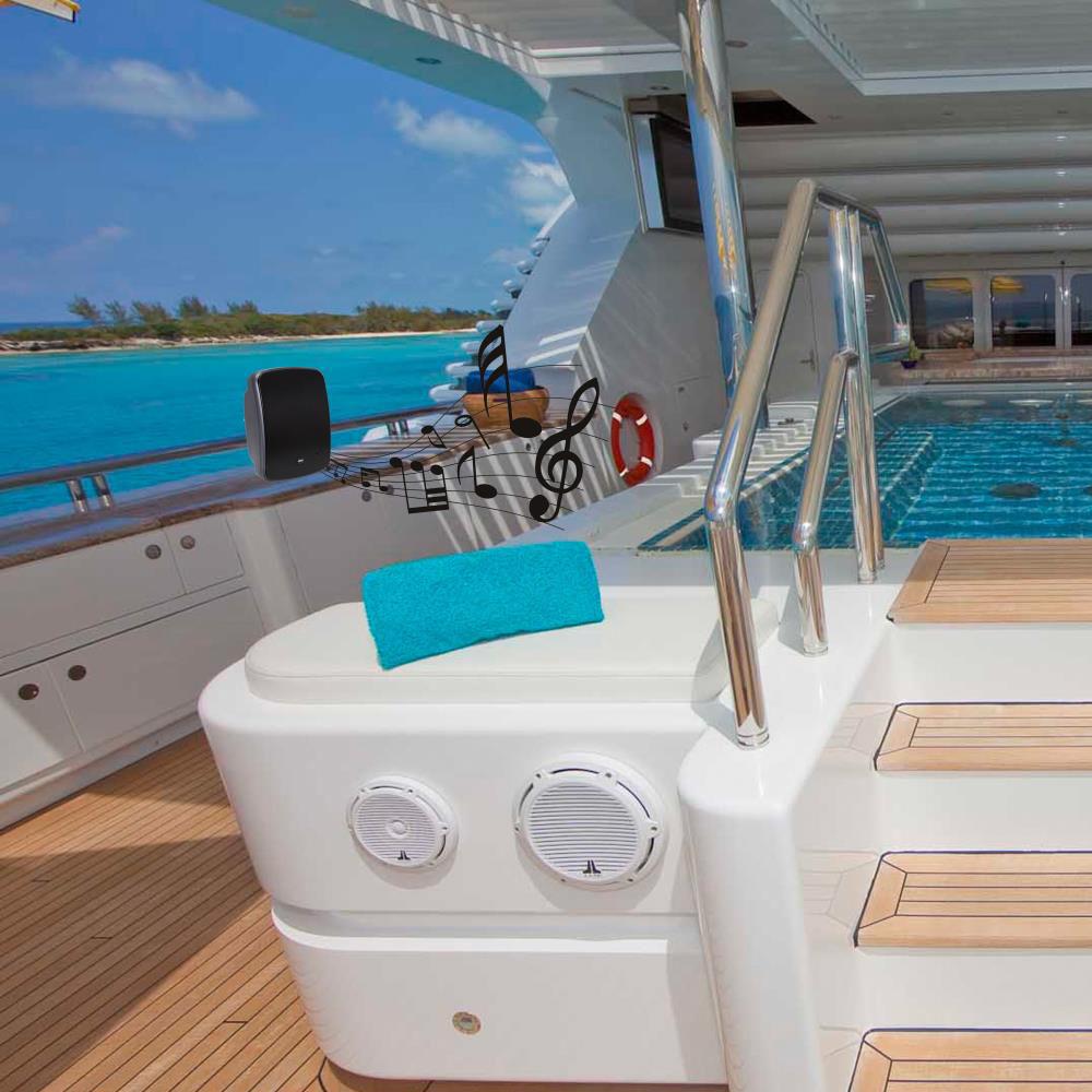 Pyle Pro 6.5" 1000 Watt Wall-Mount Marine Speakers with BT Audio RF Streaming