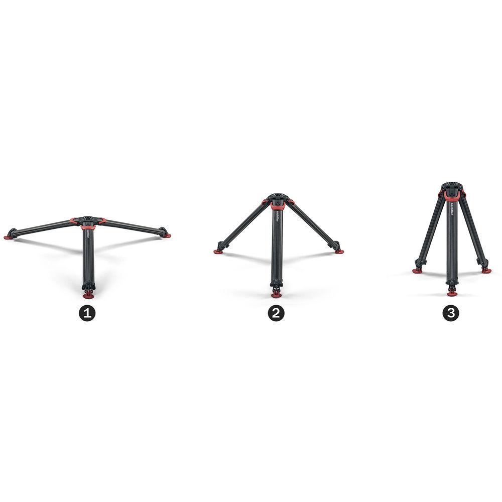 Sachtler Flowtech 75 MS Carbon Fiber Tripod with Mid-Level Spreader and Rubber Feet