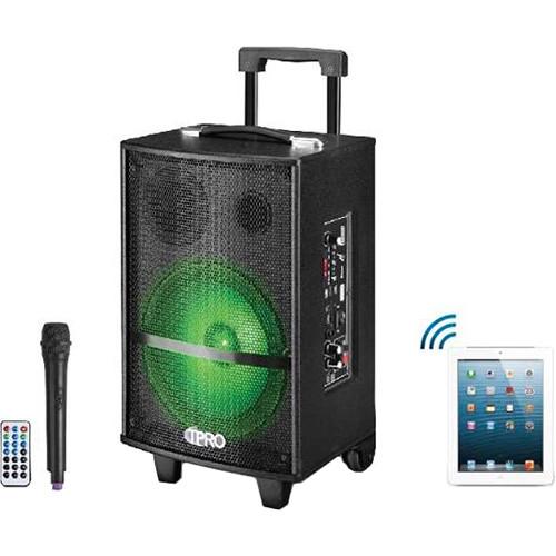 Technical Pro WASP810B Rechargeable 8" Bluetooth-Enabled Portable PA System with Light Show