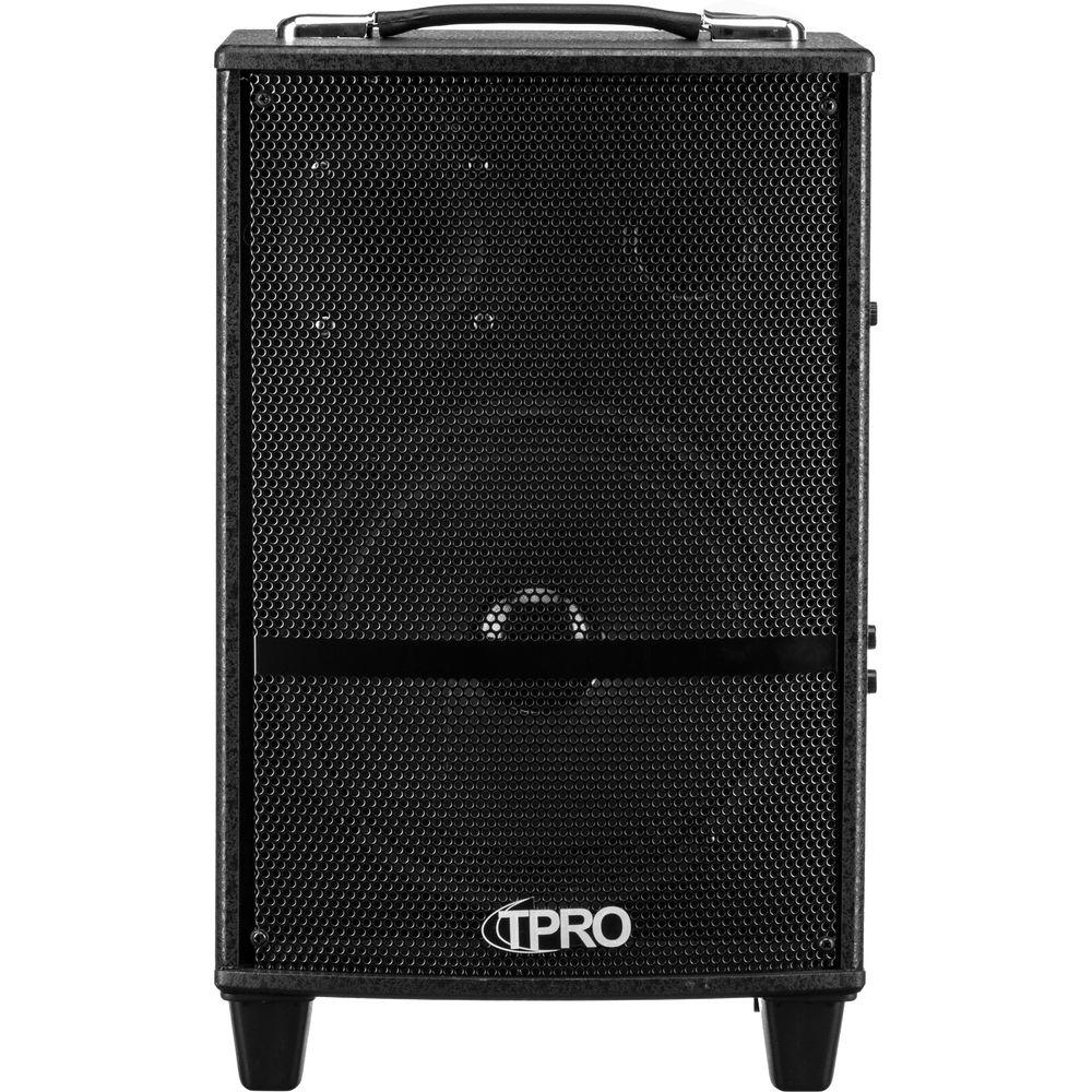 Technical Pro WASP810B Rechargeable 8" Bluetooth-Enabled Portable PA System with Light Show