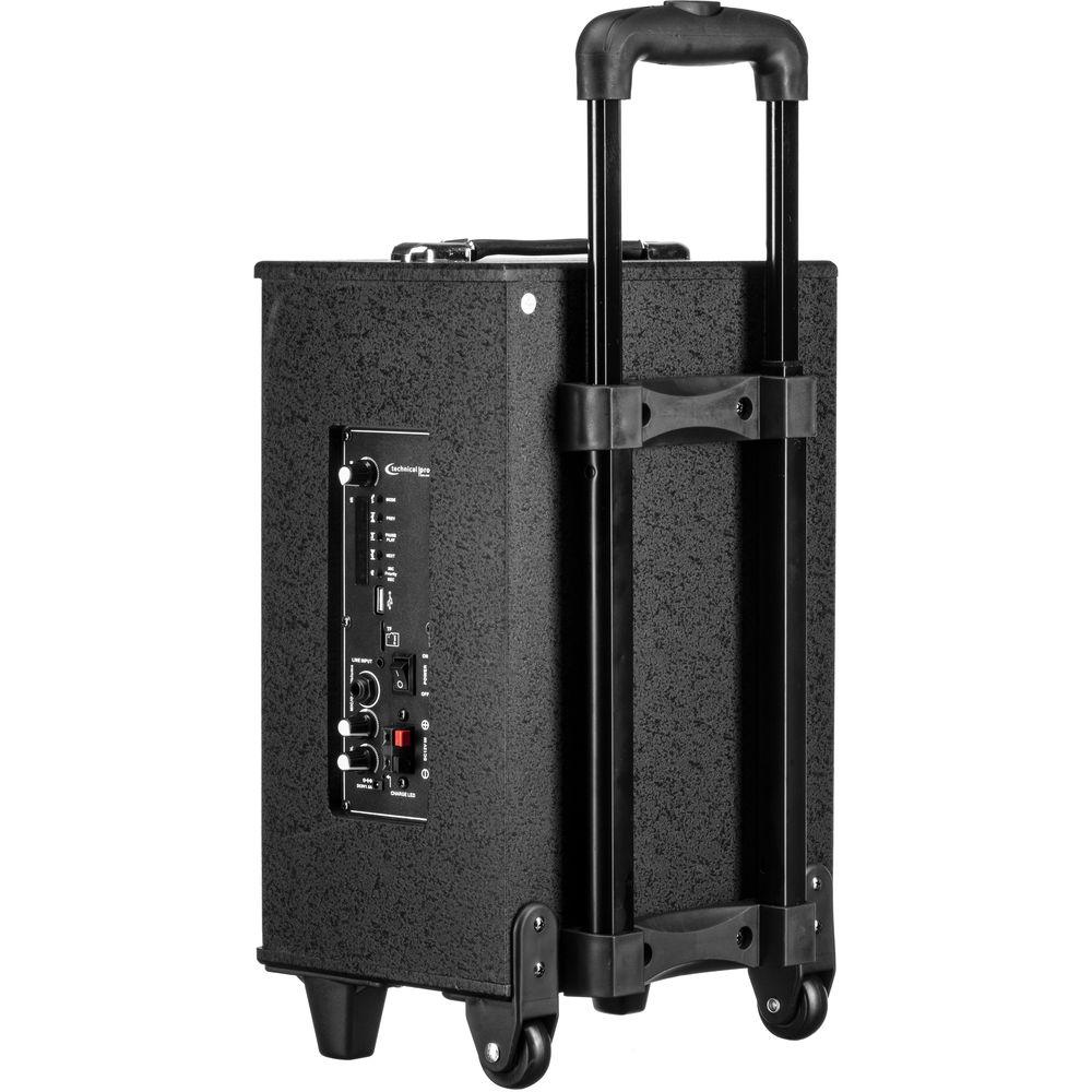 Technical Pro WASP810B Rechargeable 8" Bluetooth-Enabled Portable PA System with Light Show