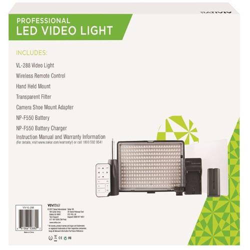 Vivitar VIV-VL-288 Professional Bi-Color LED Video Light
