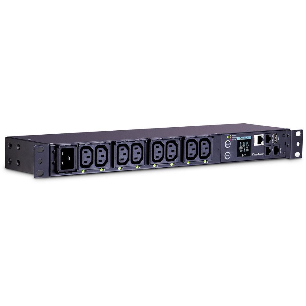 CyberPower Switched-by-Outlet Metered PDU16A 200-240V 50 60Hz 8 IEC-320 C13 Outlets 1U 12