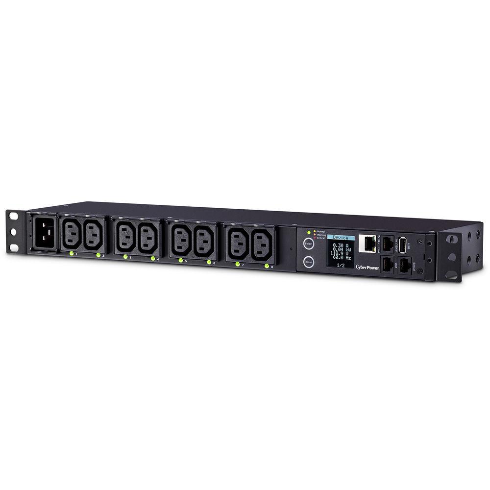 CyberPower Switched-by-Outlet Metered PDU16A 200-240V 50 60Hz 8 IEC-320 C13 Outlets 1U 12