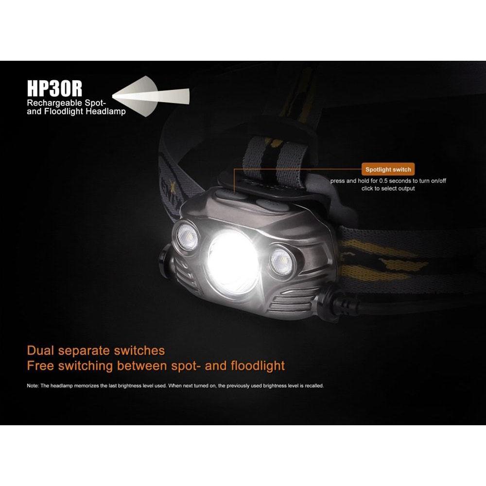 Fenix Flashlight HP30R Rechargeable Headlamp