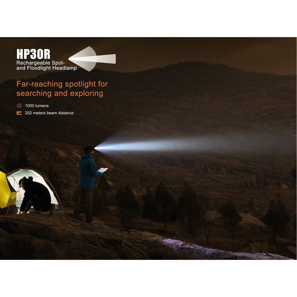 Fenix Flashlight HP30R Rechargeable Headlamp