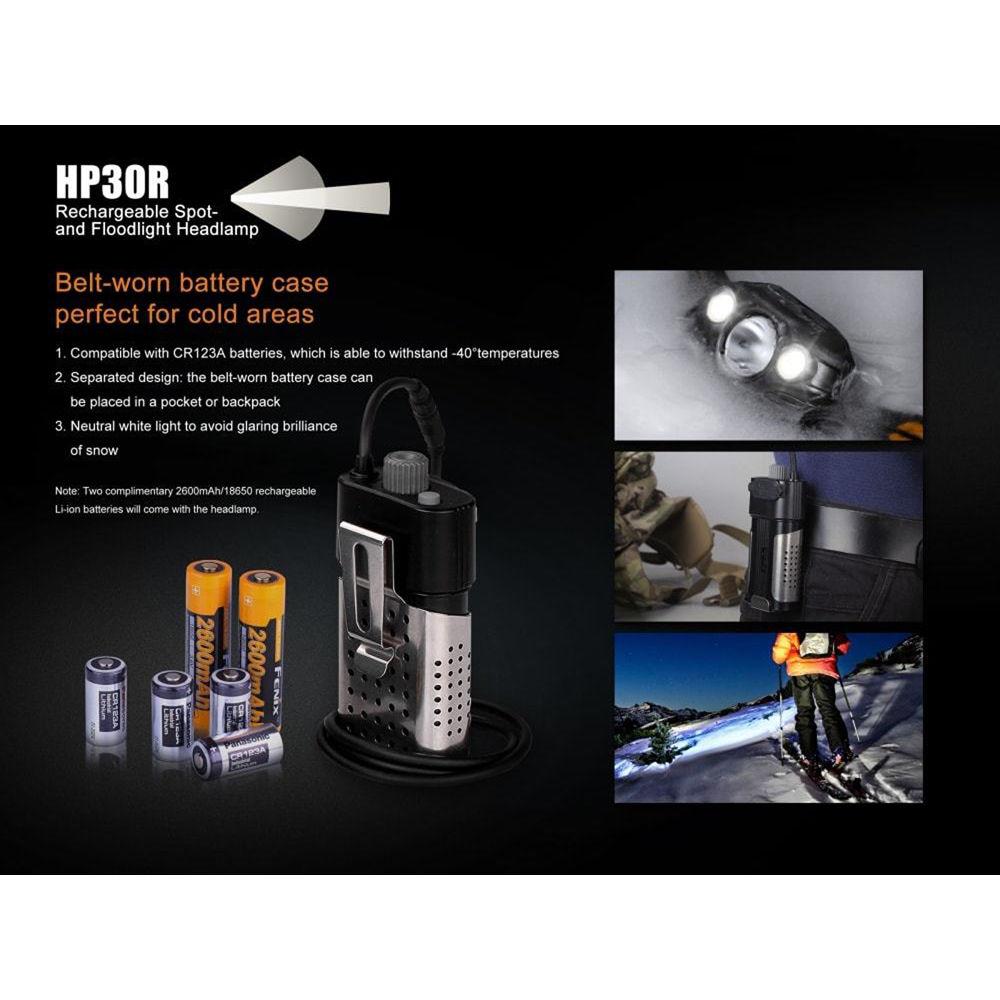 Fenix Flashlight HP30R Rechargeable Headlamp