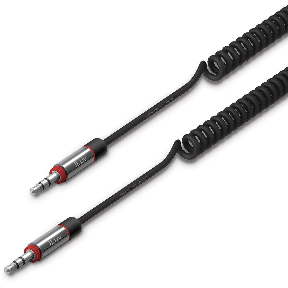 iLuv Premium Coiled Aux-In Audio Cable