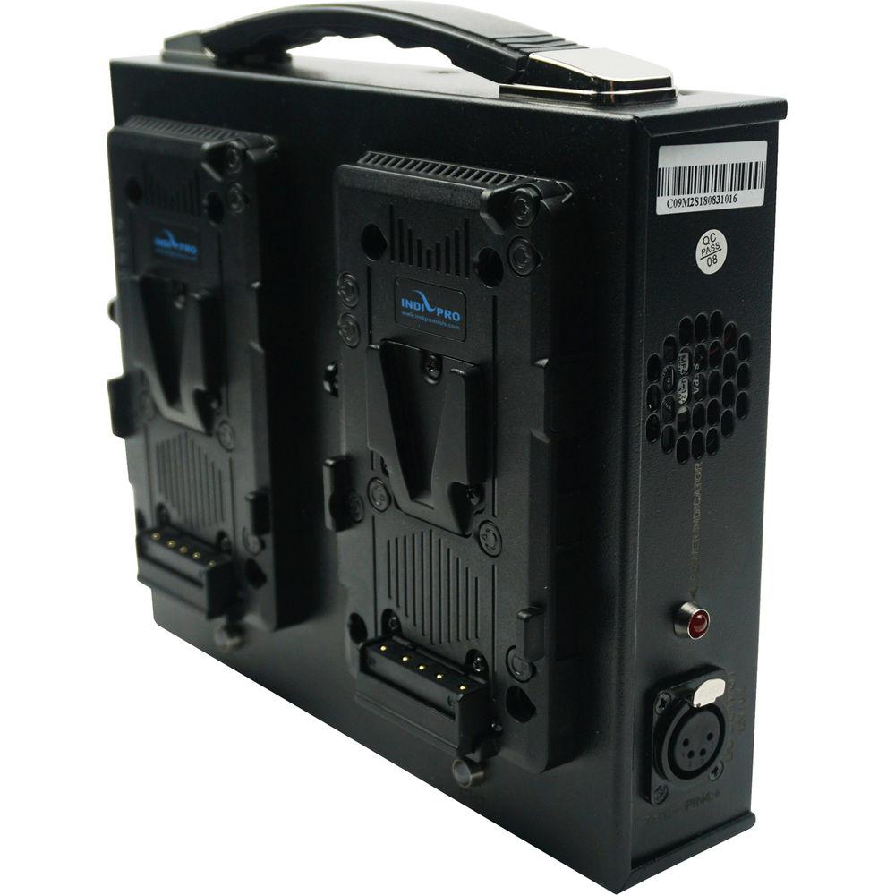 IndiPRO Tools 2x Micro-Series 98Wh V-Mount Li-Ion Batteries with Dual Fusion V-Mount Charger