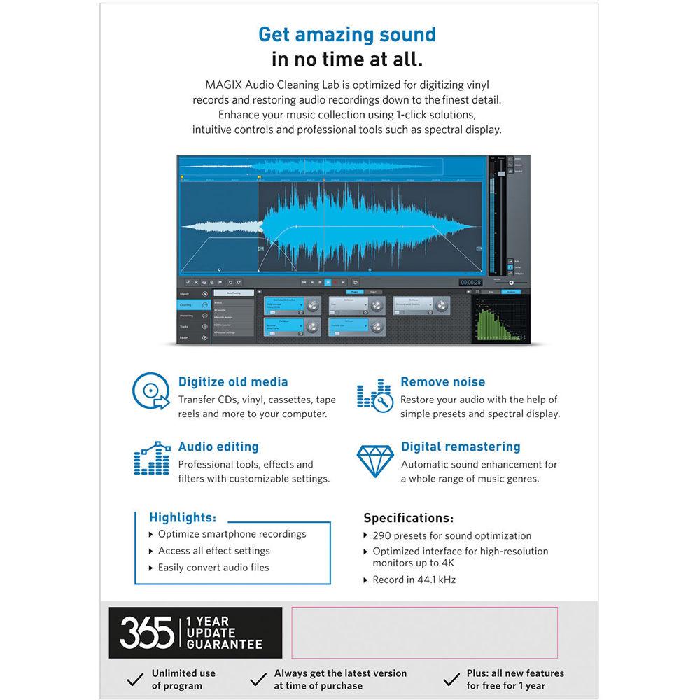 MAGIX Entertainment Audio Cleaning Lab - Audio Restoration Software