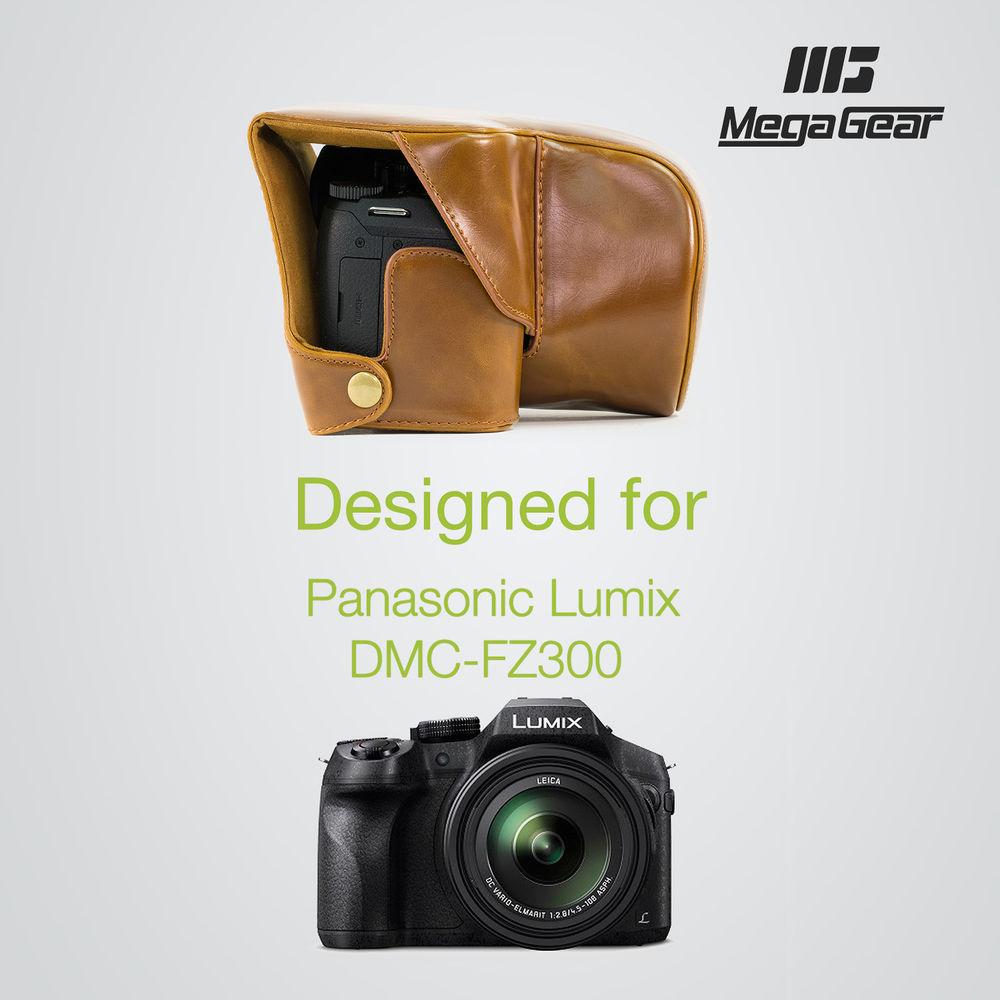 MegaGear Ever Ready PU Leather Camera Case with Strap for Panasonic LUMIX DMC-FZ300