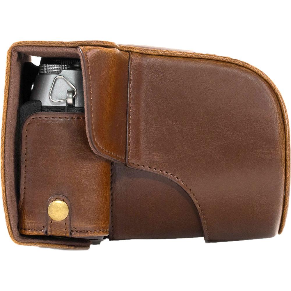 MegaGear Ever Ready PU Leather Case and Strap for Fujifilm X-T20, X-T10 and 15-50, 18-55mm Lens