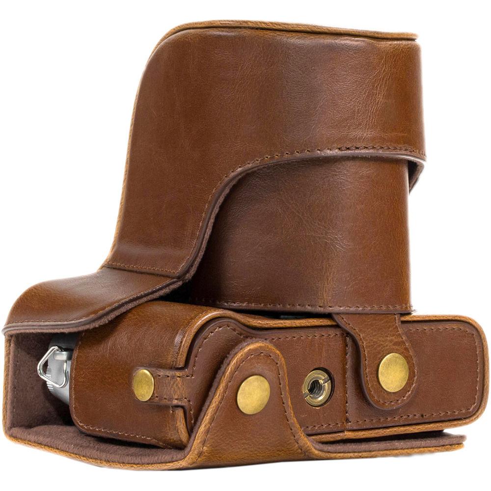 MegaGear Ever Ready PU Leather Case and Strap for Fujifilm X-T20, X-T10 and 15-50, 18-55mm Lens