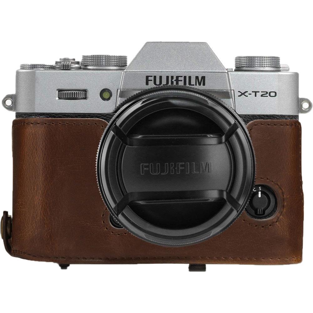 MegaGear Ever Ready PU Leather Case and Strap for Fujifilm X-T20, X-T10 and 15-50, 18-55mm Lens