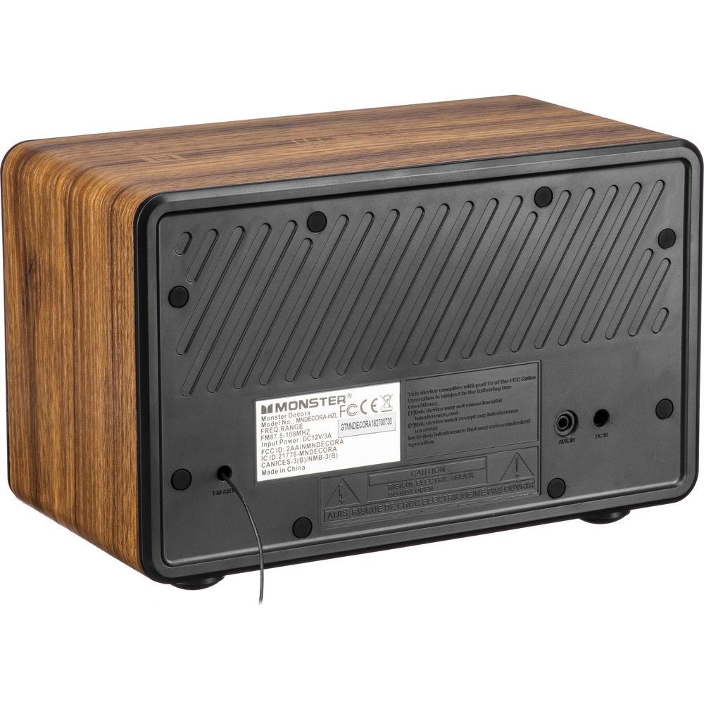 Monster Decora Wireless Bluetooth Speaker and Dual Alarm Clock Radio