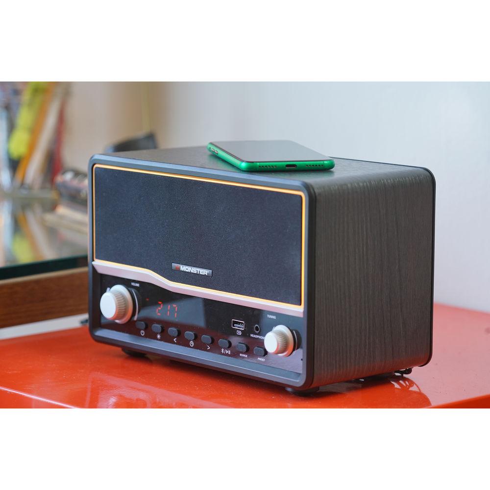 Monster Decora Wireless Bluetooth Speaker and Dual Alarm Clock Radio