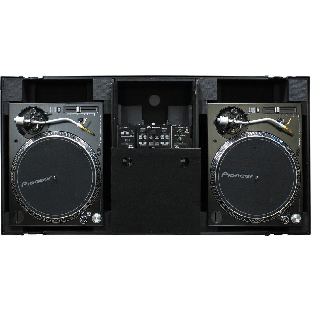 Odyssey Innovative Designs Black Label - Universal Turntable DJ Coffin with Wheels & Glide Shelf
