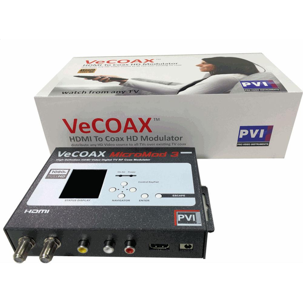ProVideoInstruments VeCOAX MicroMod 3 SDI HDMI Digital TV RF Coax Modulator, ProVideoInstruments, VeCOAX, MicroMod, 3, SDI, HDMI, Digital, TV, RF, Coax, Modulator