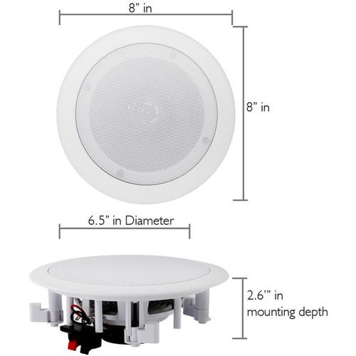 Pyle Pro PDICBT552RD Dual 5.25" Bluetooth Ceiling Wall Speakers