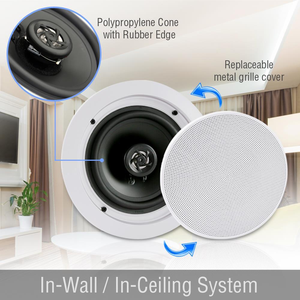 Pyle Pro PDICBT552RD Dual 5.25" Bluetooth Ceiling Wall Speakers