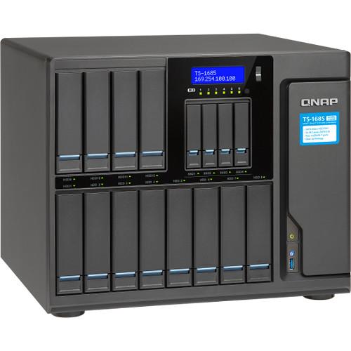 QNAP TS-1685 12 Bay iSCSI NAS, Intel D15316-Core 2.2GHz 32GB Sata 6G 4x1GBe 40GBe-Ready 550w PS