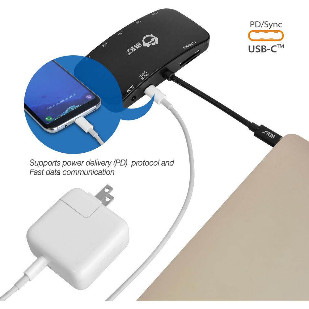SIIG USB Type-C Multi-Function 4K HDMI Video Mini Dock with PD Charging