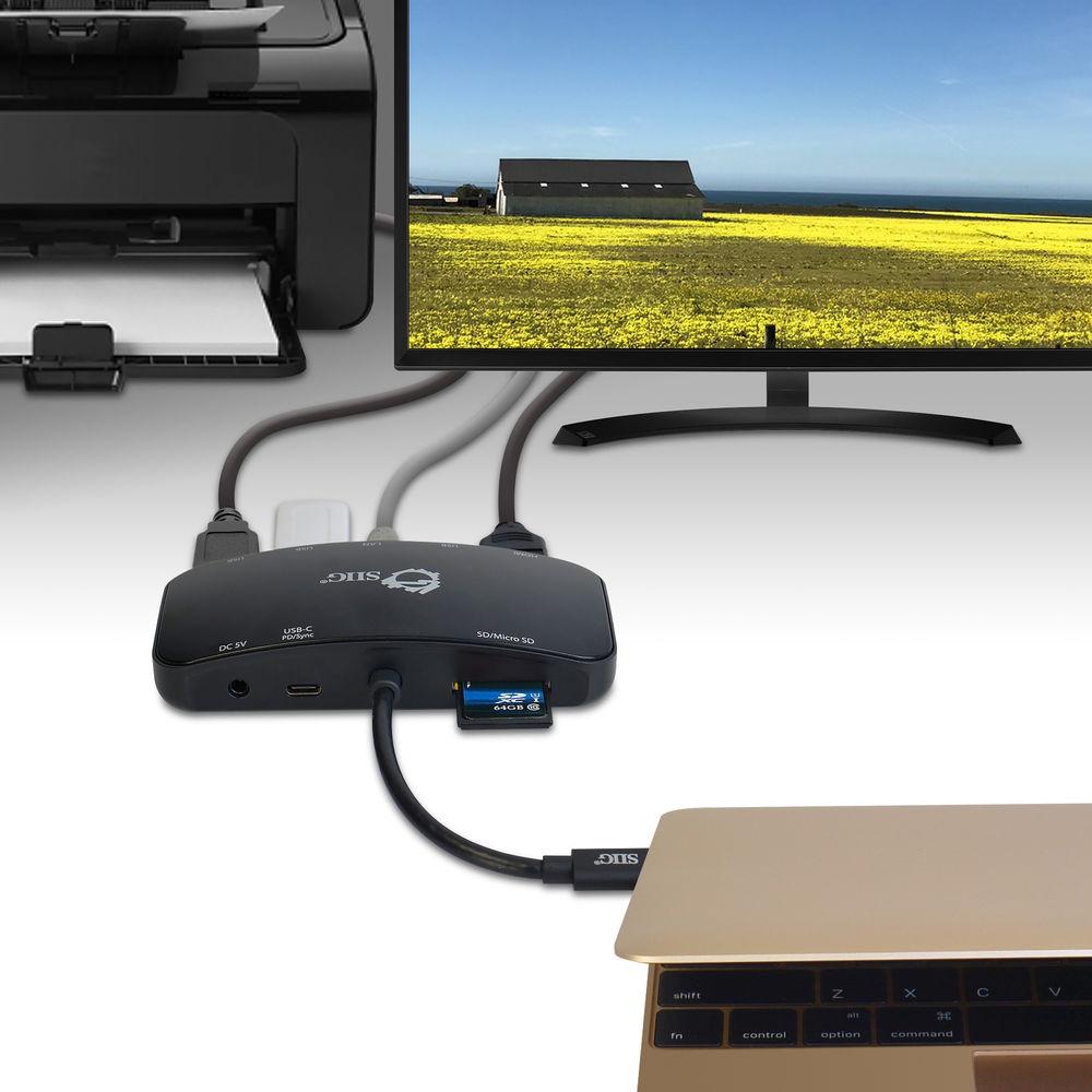 SIIG USB Type-C Multi-Function 4K HDMI Video Mini Dock with PD Charging