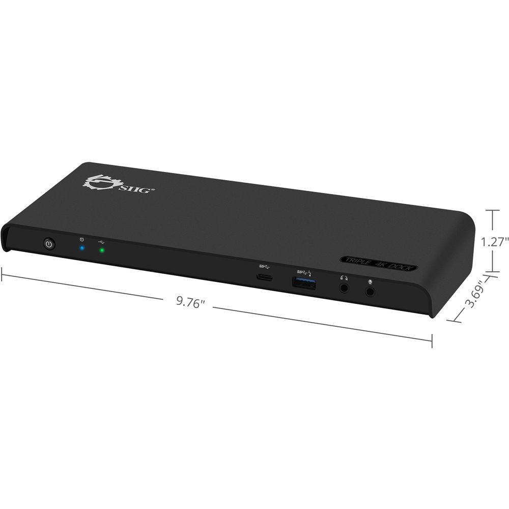 SIIG USB Type-C Triple 4K Display Docking Station with PD Charging