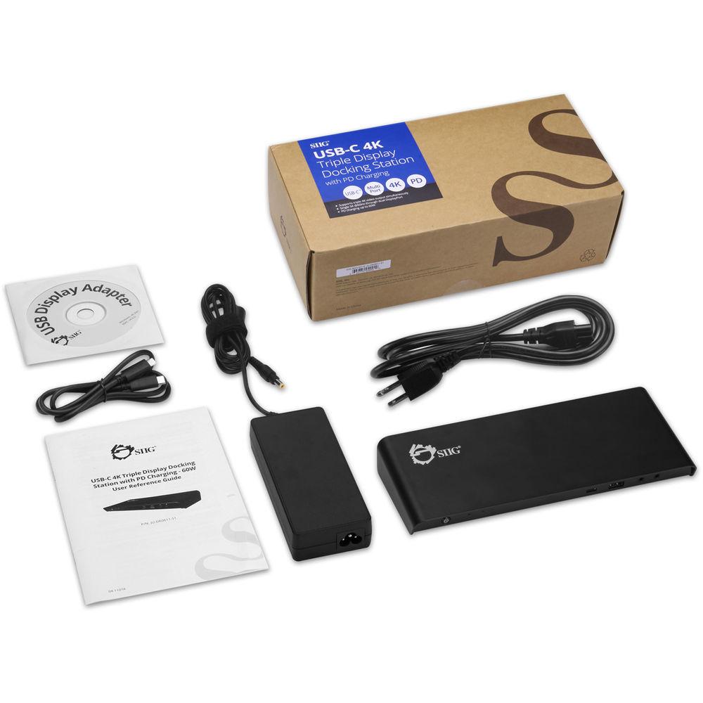 SIIG USB Type-C Triple 4K Display Docking Station with PD Charging