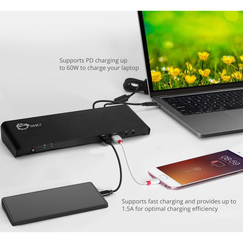 SIIG USB Type-C Triple 4K Display Docking Station with PD Charging