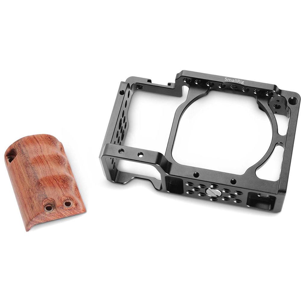 SmallRig 2082 Cage with Wooden Handgrip for Sony a6000 a6300