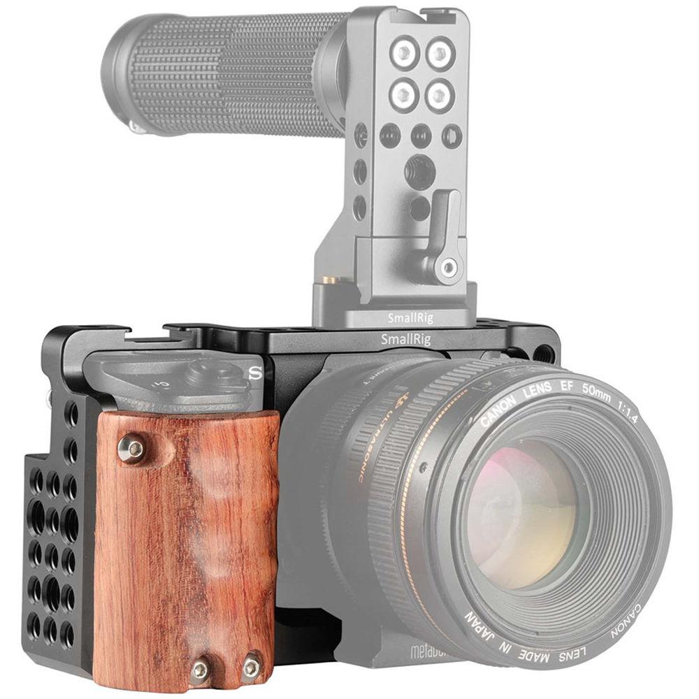 SmallRig 2082 Cage with Wooden Handgrip for Sony a6000 a6300