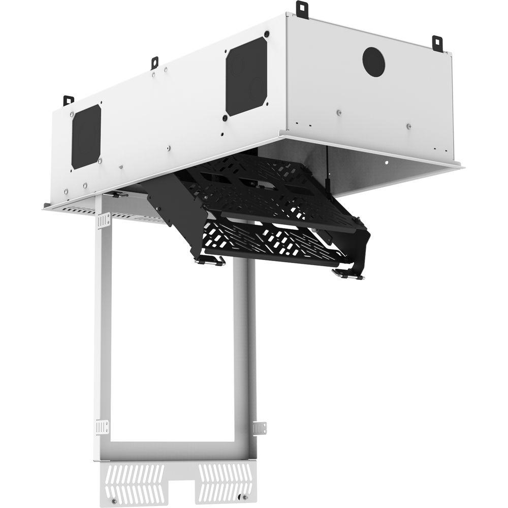 Atlas Sound 1x2 CeilingMount Rack 2RU,1 2 Wide Ambitilt Shelf Integrated Current Sensing PWRPK Projector PoleMnt