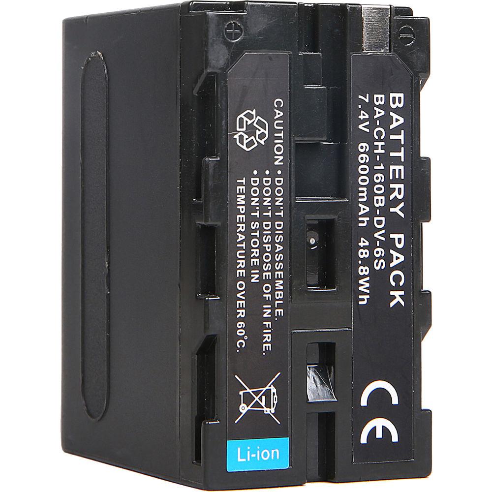 Dracast 2 x NP-F 6600mAh Batteries with Chargers and V-Mount to NPF Converter Kit