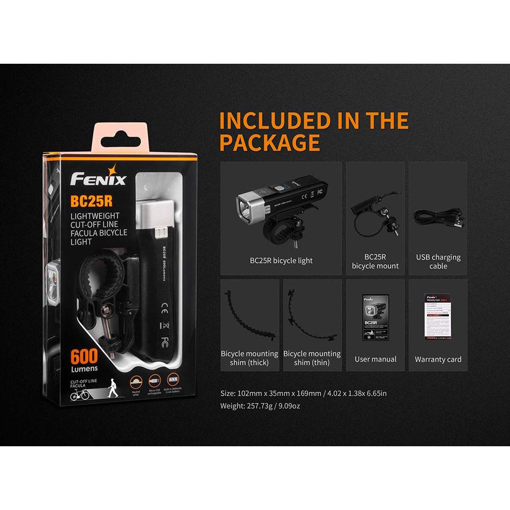 Fenix Flashlight BC25R LED Rechargeable Bike Light, Fenix, Flashlight, BC25R, LED, Rechargeable, Bike, Light