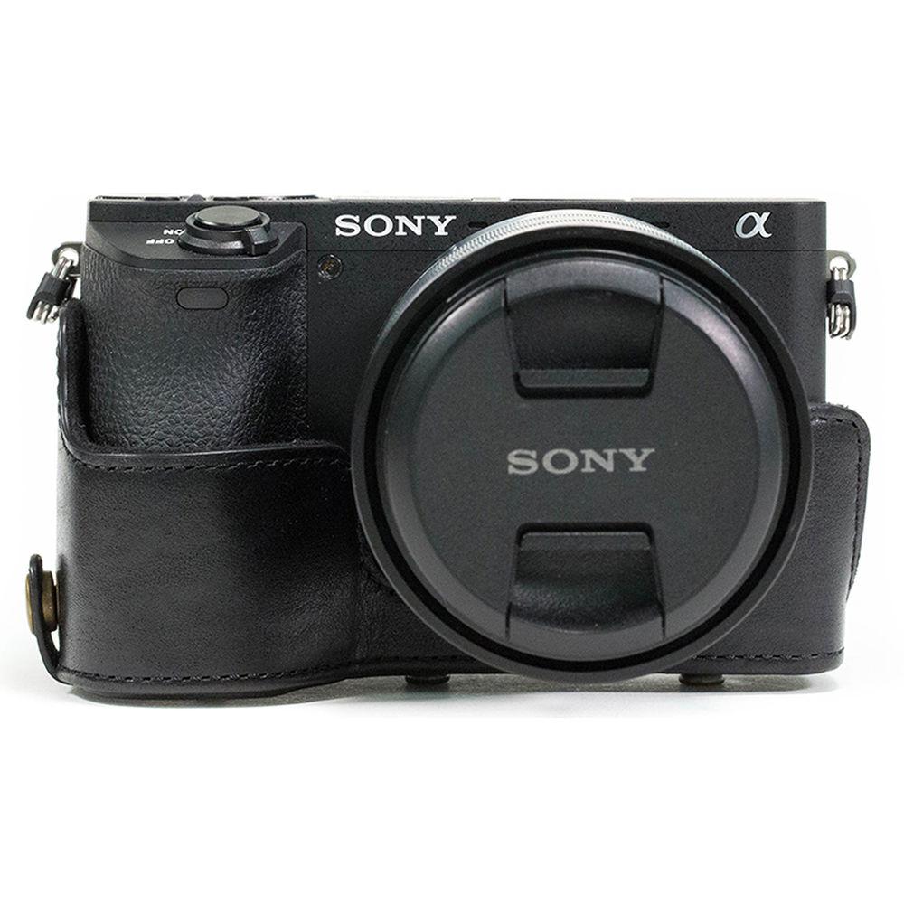 MegaGear Ever Ready Genuine Leather Case & Strap for Sony a6500 with 16-70mm Lens