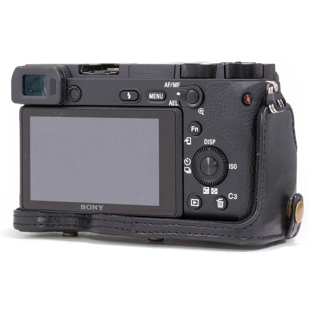 MegaGear Ever Ready Genuine Leather Case & Strap for Sony a6500 with 16-70mm Lens