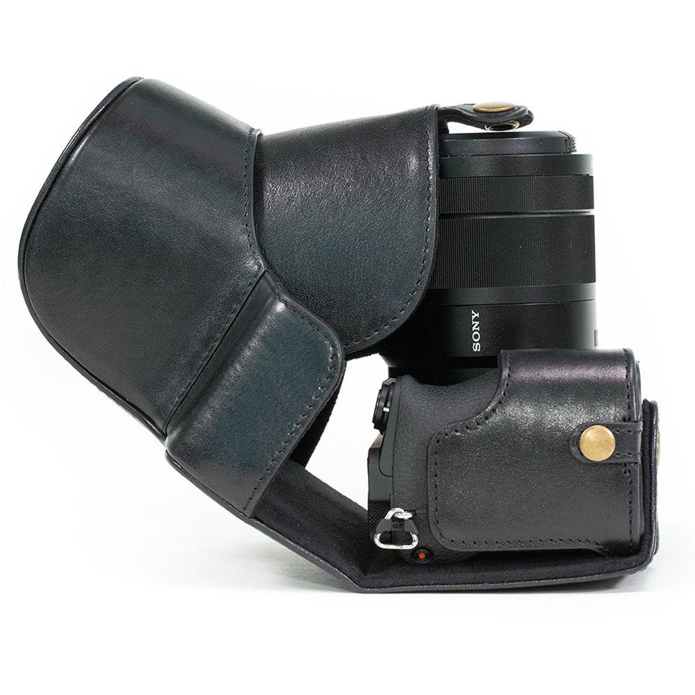 MegaGear Ever Ready Genuine Leather Case & Strap for Sony a6500 with 16-70mm Lens