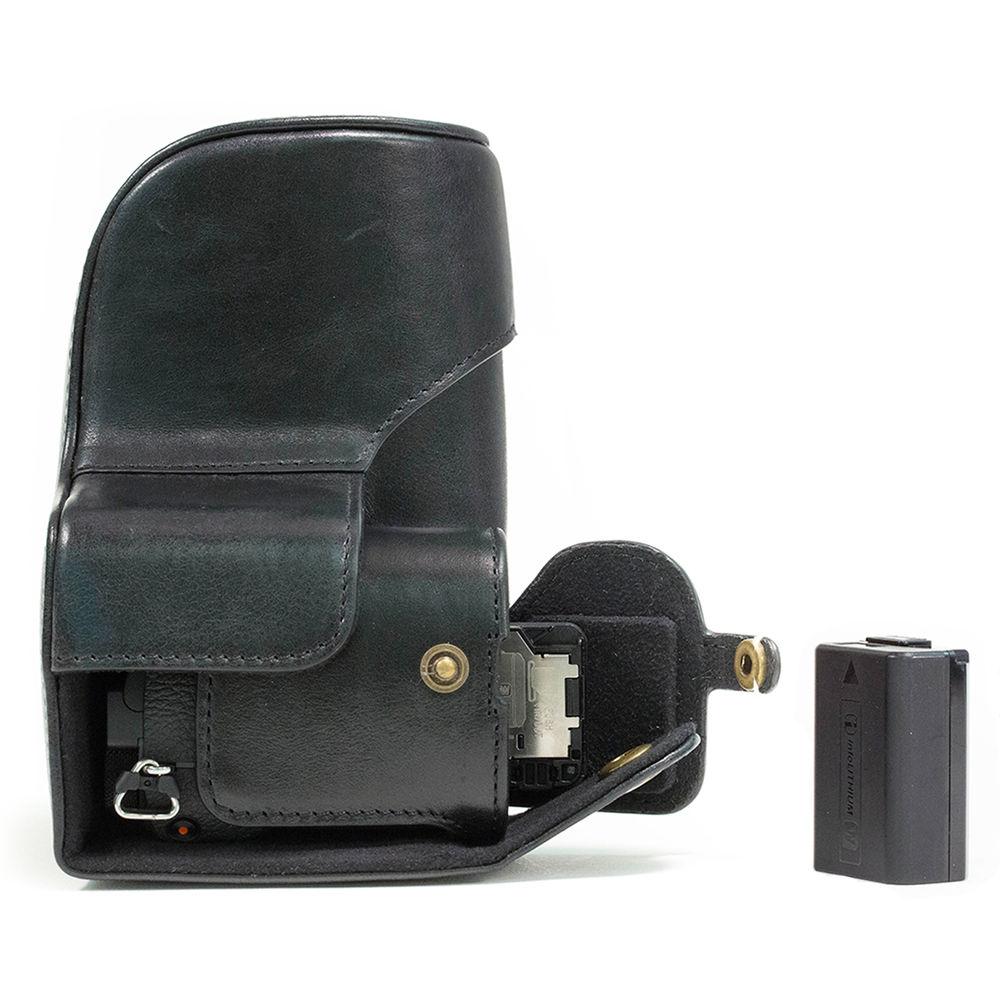 MegaGear Ever Ready Genuine Leather Case & Strap for Sony a6500 with 16-70mm Lens