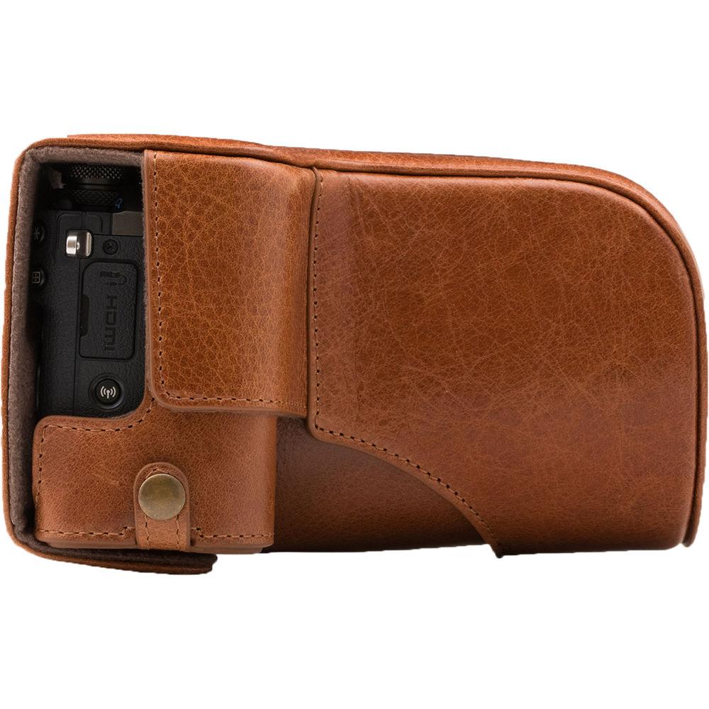 MegaGear MG1183 Ever Ready Genuine Leather Case & Strap for Canon EOS M6 & 18-55mm