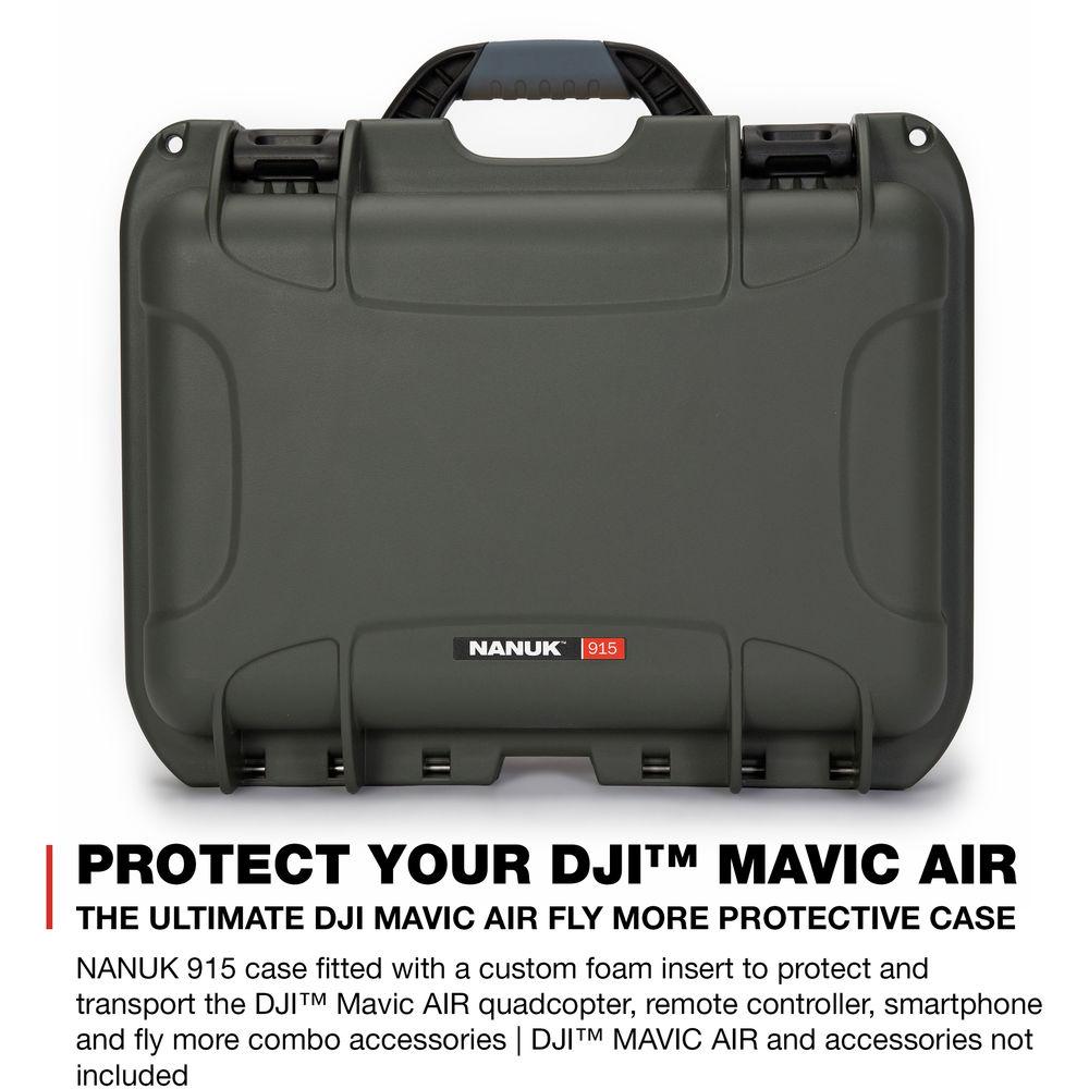 Nanuk 915 Waterproof Hard Case with Insert for DJI Mavic Air Fly More Combo