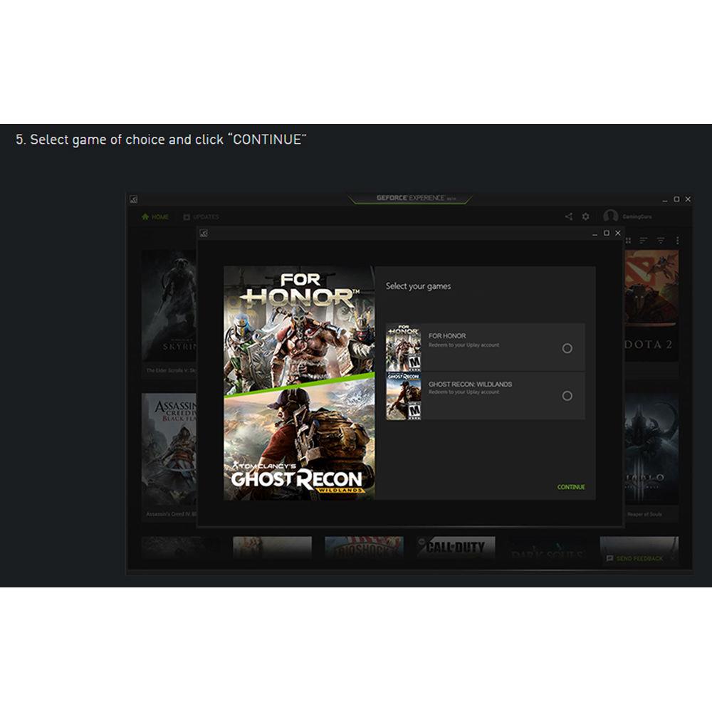 NVIDIA For Honor OR Ghost Recon: Wildlands Promotional Bundle