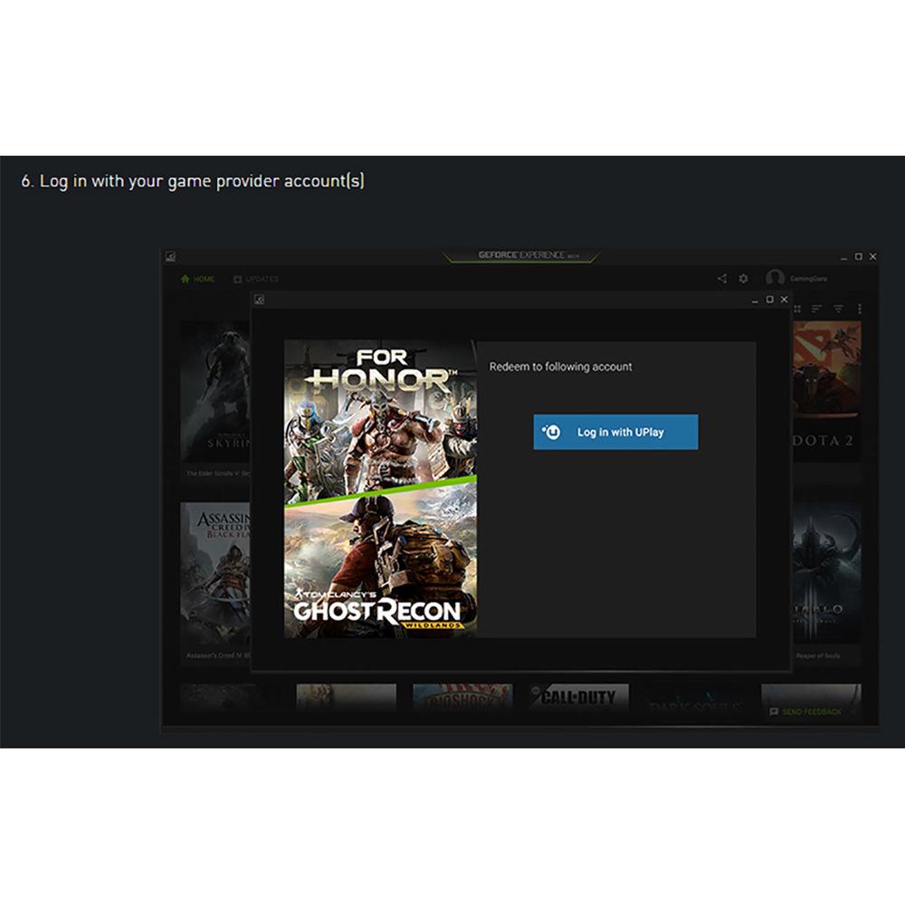 NVIDIA For Honor OR Ghost Recon: Wildlands Promotional Bundle