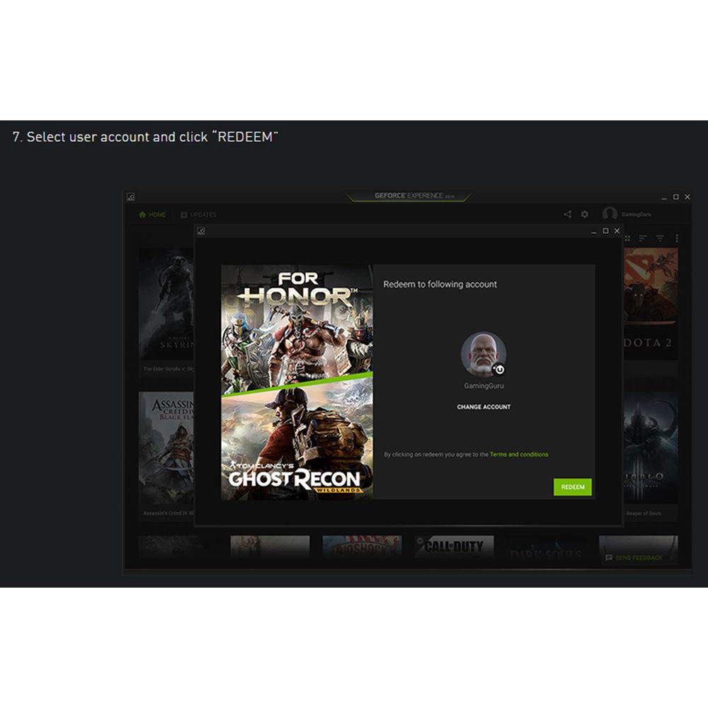 NVIDIA For Honor OR Ghost Recon: Wildlands Promotional Bundle