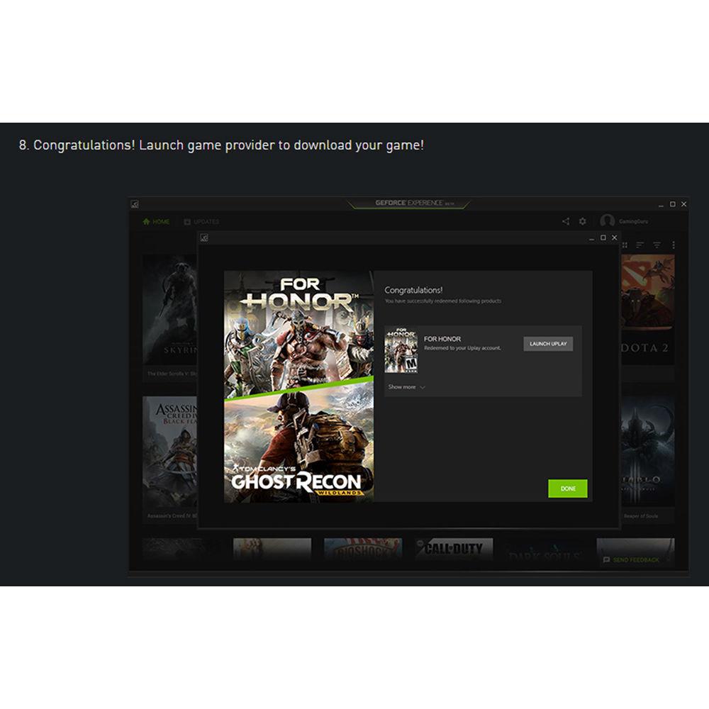 NVIDIA For Honor OR Ghost Recon: Wildlands Promotional Bundle