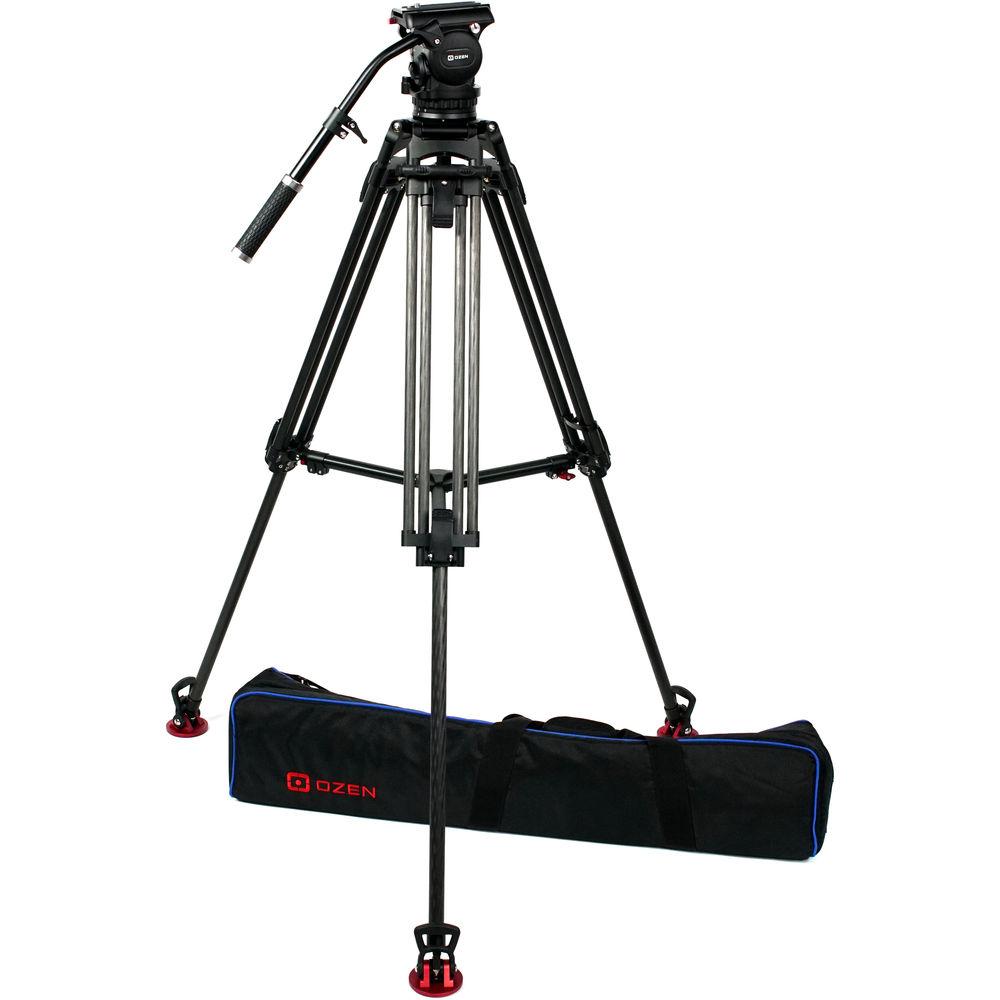 OZEN 100CF2 100mm Carbon Fiber Tripod & Agile 12S Fluid Head System