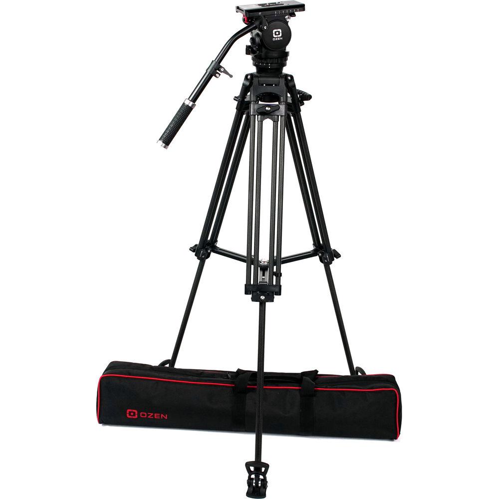 OZEN 75CF2 75mm Carbon Fiber Tripod & Agile 8 Fluid Head System